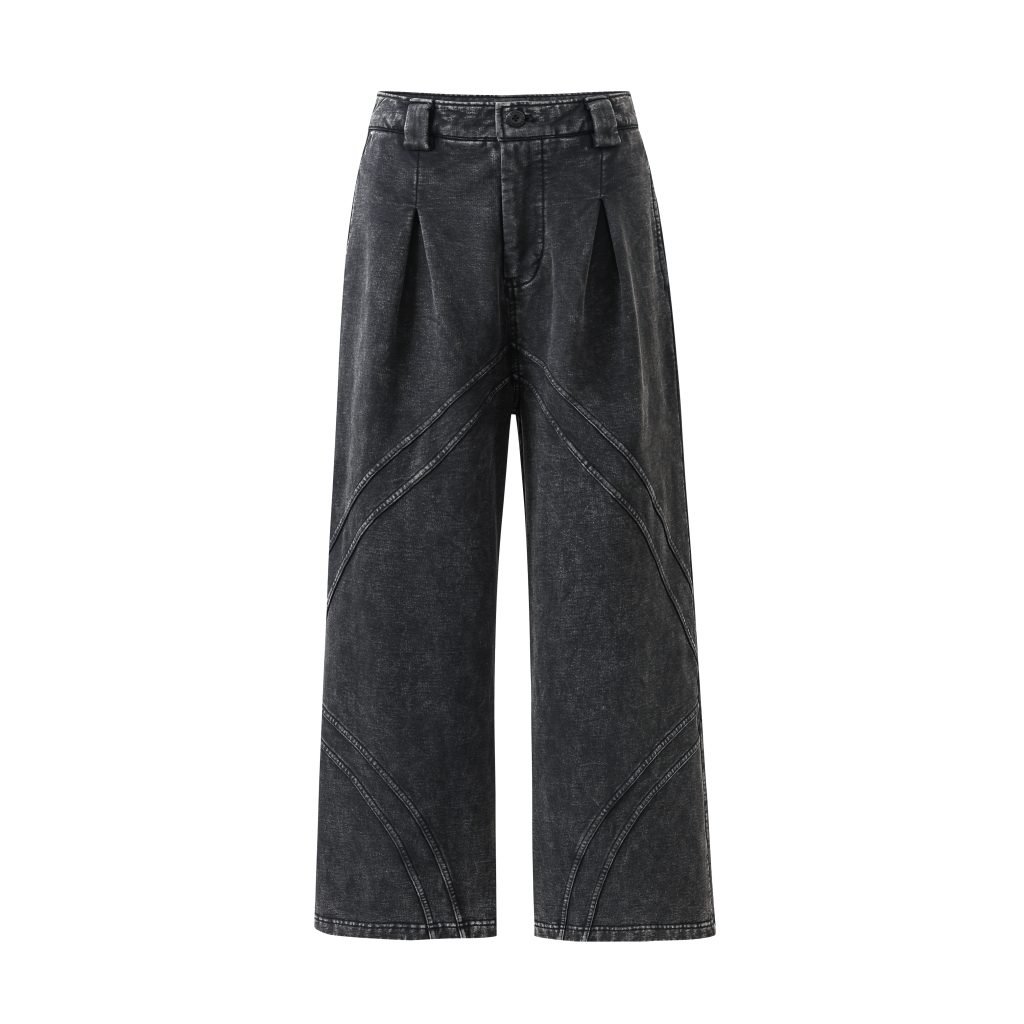 BLACK WIDE-LEG JEANS