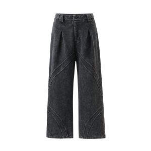 BLACK WIDE-LEG JEANS
