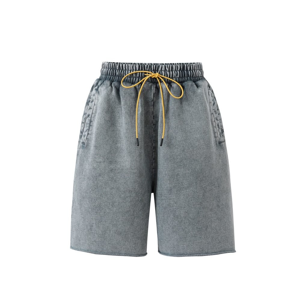 GRAY DRAWSTRING SHORTS