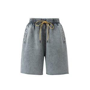 GRAY DRAWSTRING SHORTS