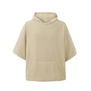 OVERSIZED SHORT-SLEEVE HOODIE