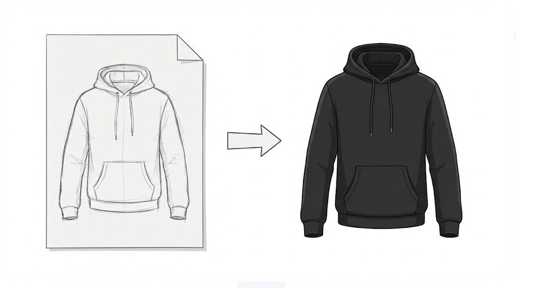 We turn your rough clothing sketches into high-quality finished garments.