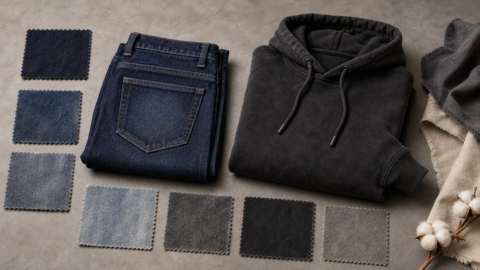 Garment washing techniques for denim and heavyweight hoodies